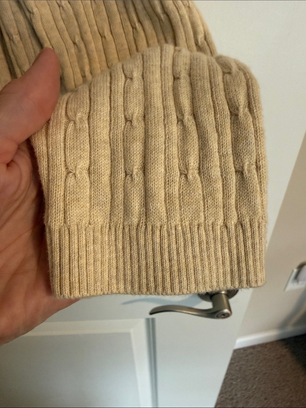 Kim Rogers Beige Ribbed Open-Front Cardigan with Pockets - Picture 6 of 7